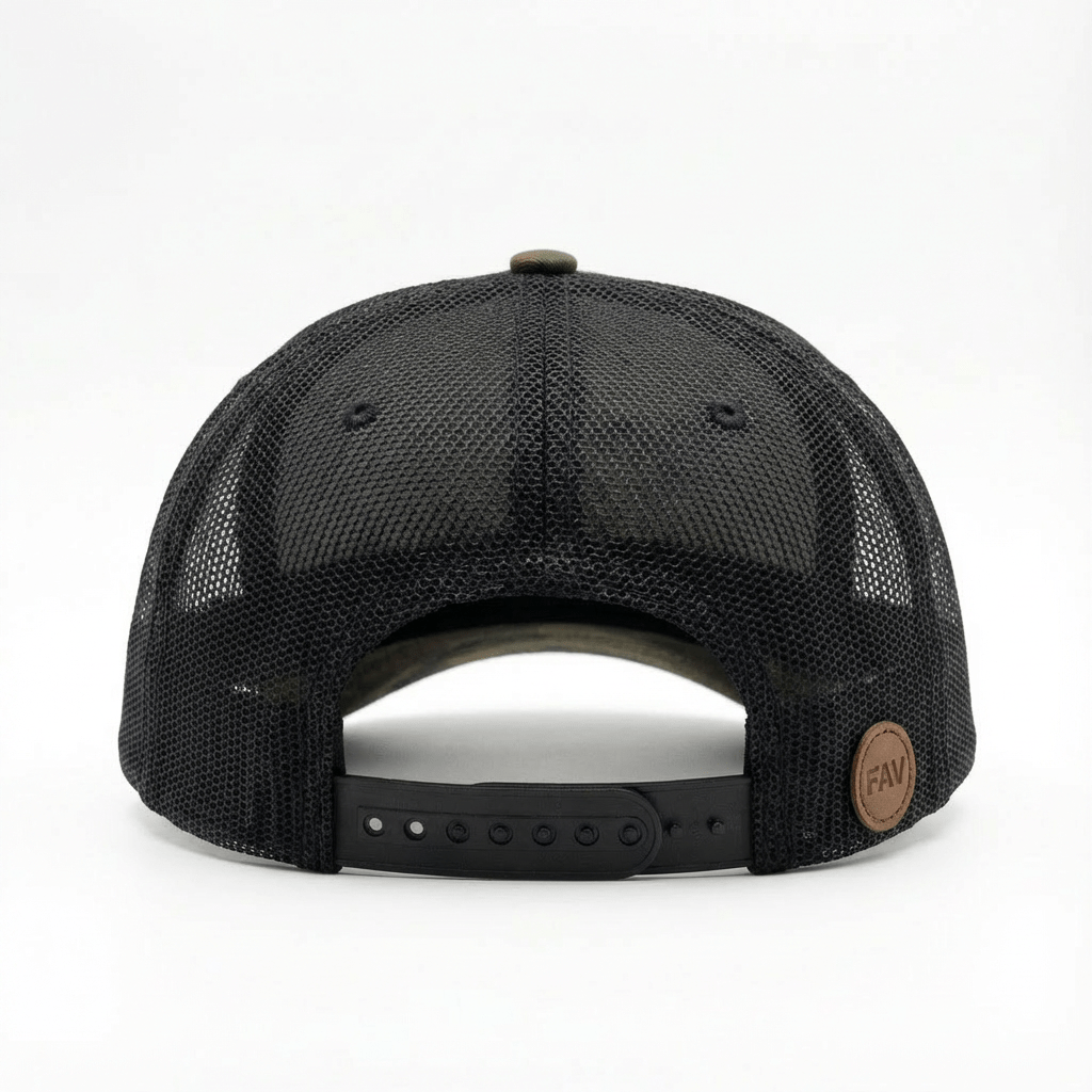 Green/Black Camo VET Trucker Cap - For All Vets Gear