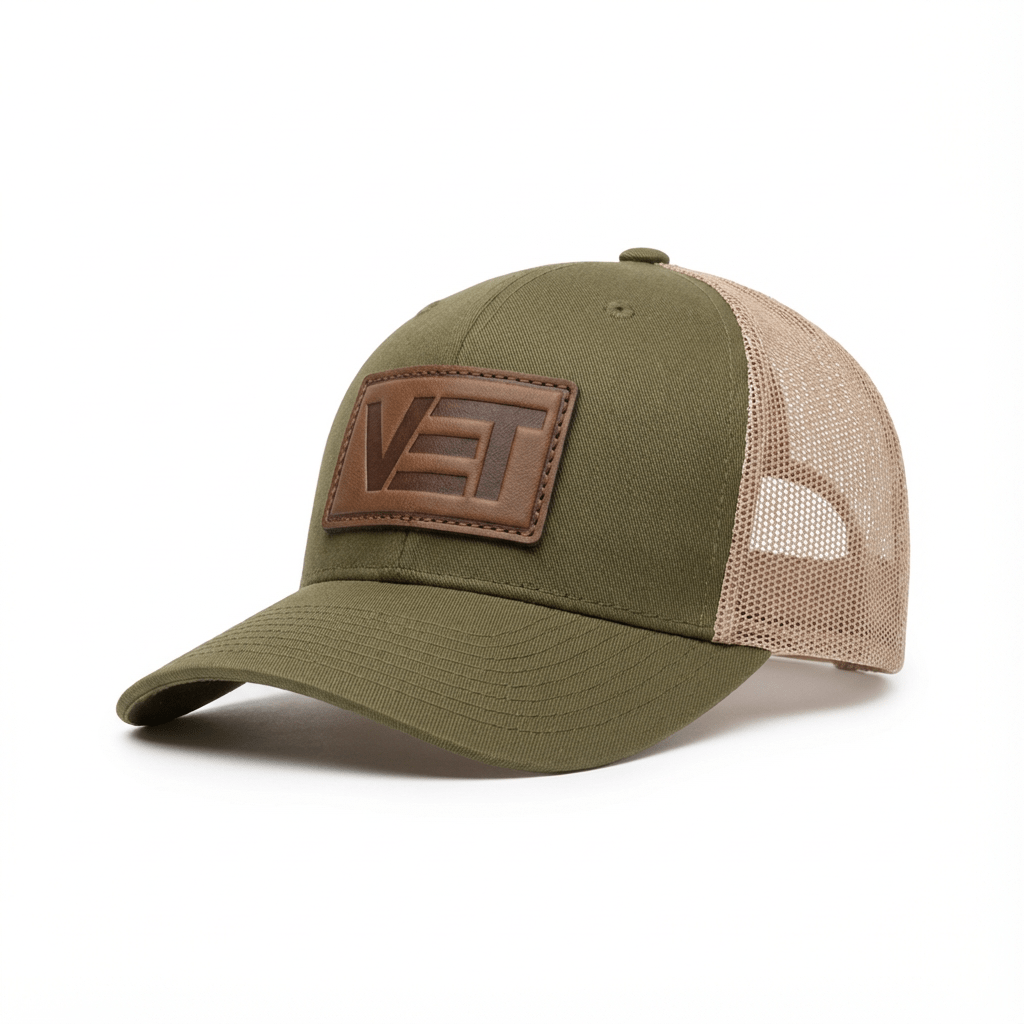 Moss Khaki VET Trucker Cap - For All Vets Gear