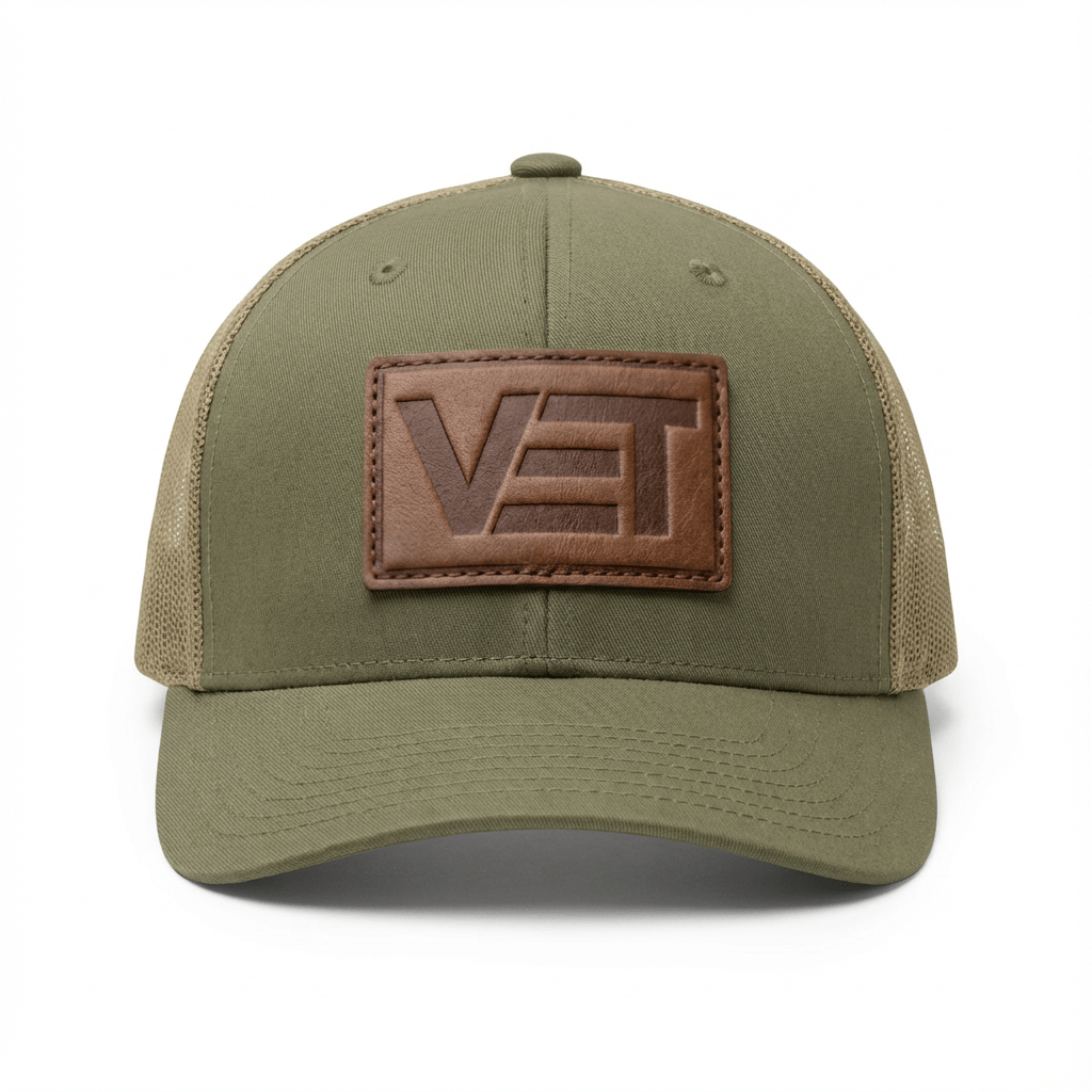 Moss Khaki VET Trucker Cap - For All Vets Gear