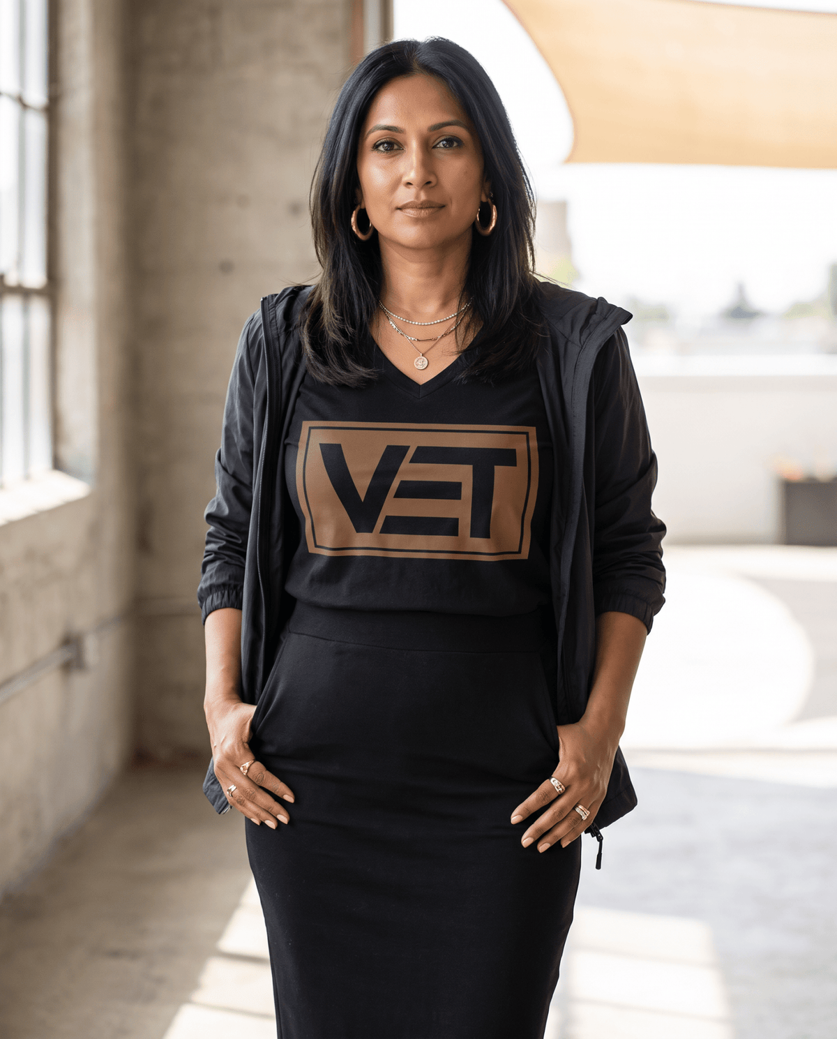 Women's VET V-Neck Tee - For All Vets Gear